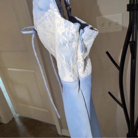 Urban Outfitters Light Blue Lace-Trim Dress - Size S - Picture 7 of 11